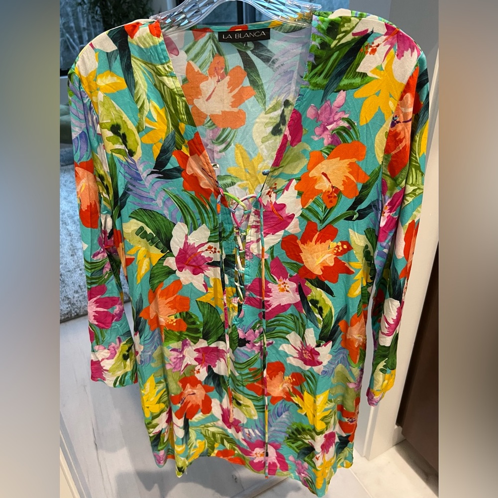 La Blanca Tropea Breeze Resort wear- Swim cover up. Size large